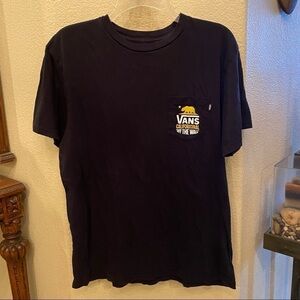 VANS Black Graphic T-Shirt Size Medium